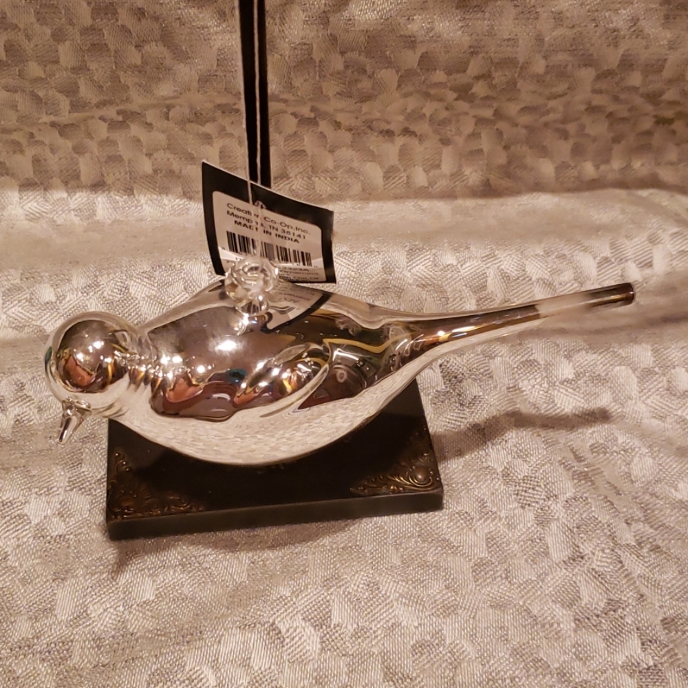 NWT Mercury Glass Bird Ornament